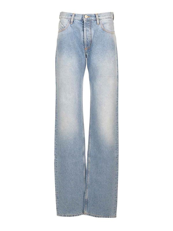 The Attico: bootcut jeans - Coated Jeans