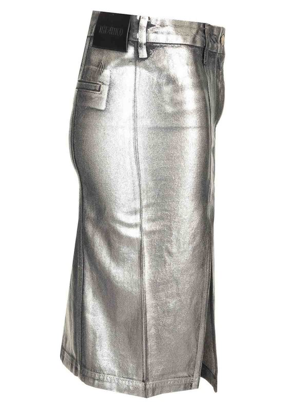 The Best Shops The Attico: Knielange und Midi Röcke - Midirock - Silber