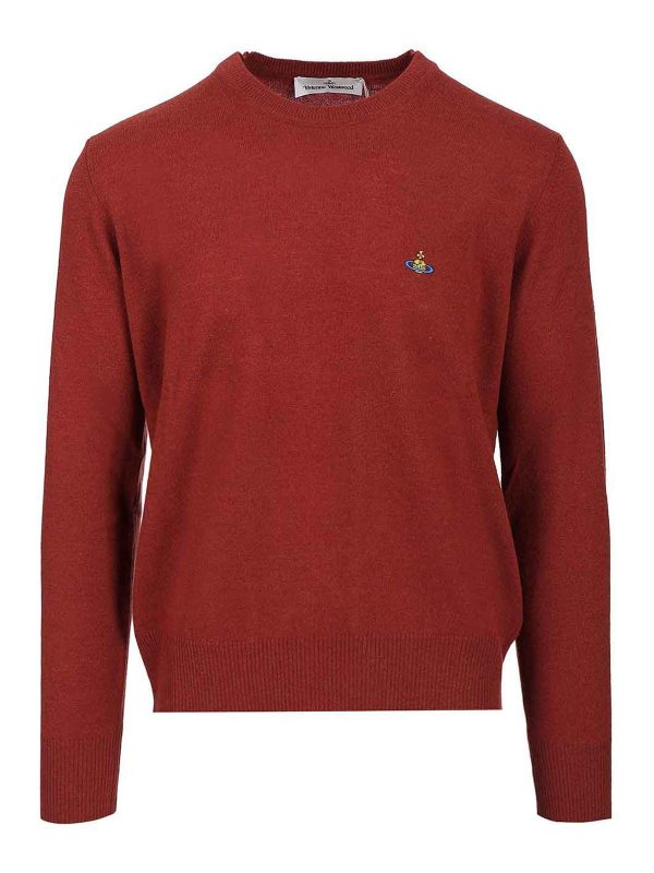 VIVIENNE WESTWOOD: Strickpullover mit Rundhalsausschnitt - Rundhalspullover - Rot