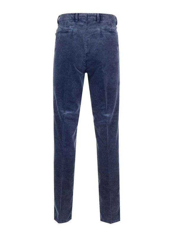 BRUNELLO CUCINELLI: casual trousers online - Blue Corduroy Trousers