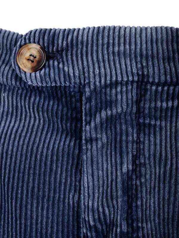 The Best Shops BRUNELLO CUCINELLI: casual trousers - Blue Corduroy Trousers