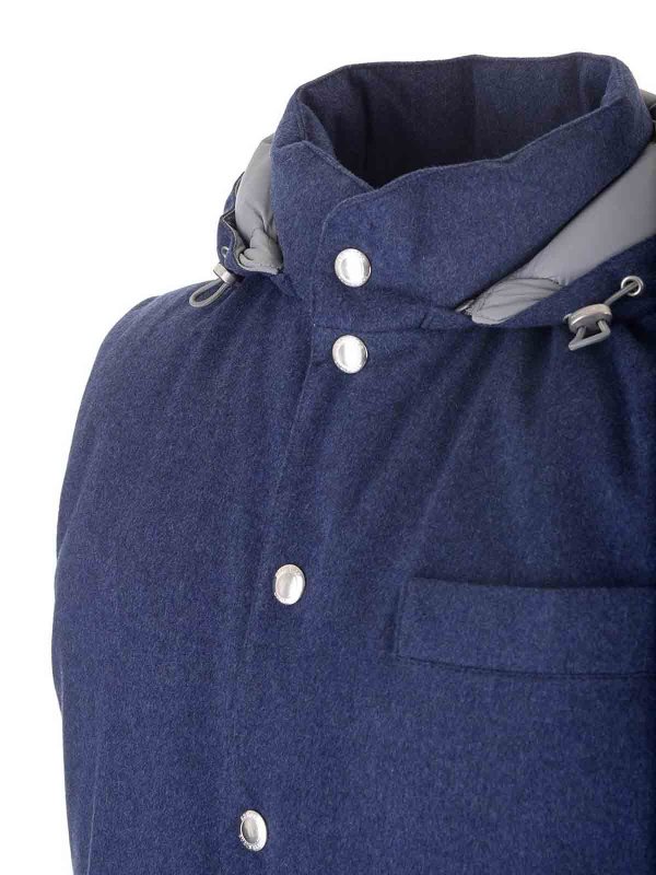 ダウンジャケット - ブルー shop online: BRUNELLO CUCINELLI