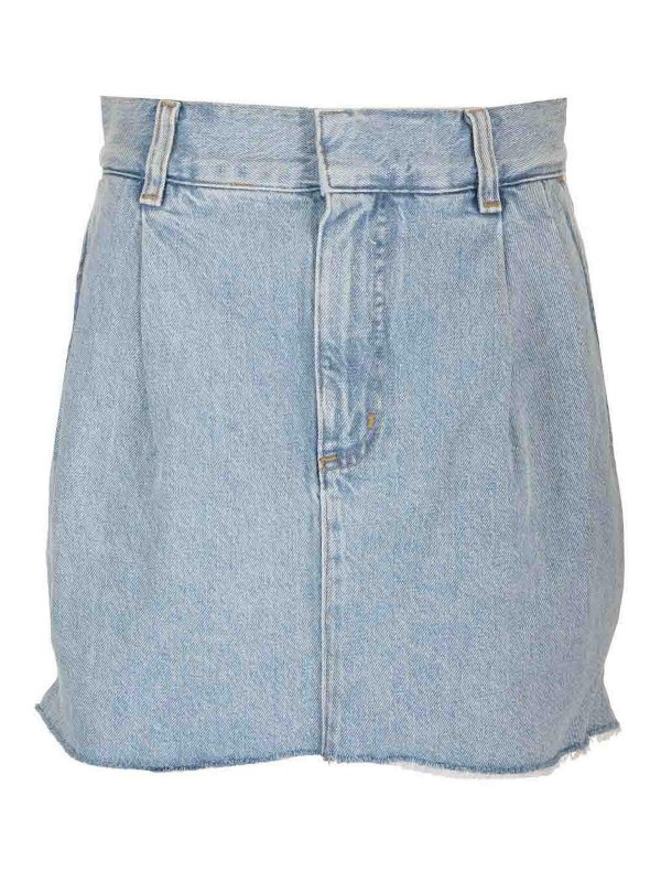 AGOLDE: ニーレングススカート＆ミディ丈 - 膝丈/ミディスカート - ライトブルー