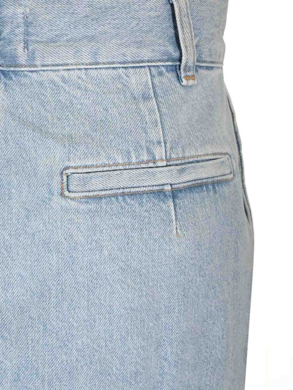 膝丈/ミディスカート - ライトブルー shop online: AGOLDE