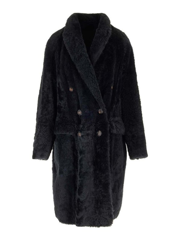 BRUNELLO CUCINELLI: ショートコート - ショートコート - ブルー