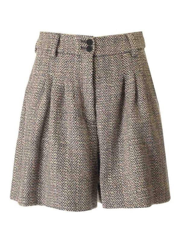GOLDEN GOOSE: Trousers Shorts - Wool And Linen Shorts