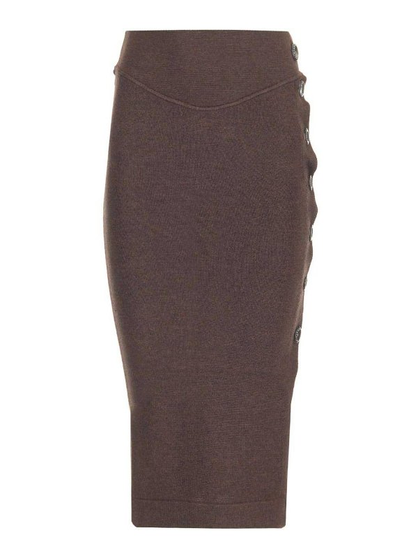 VIVIENNE WESTWOOD: Knee length skirts & Midi - Knitted Pencil Skirt