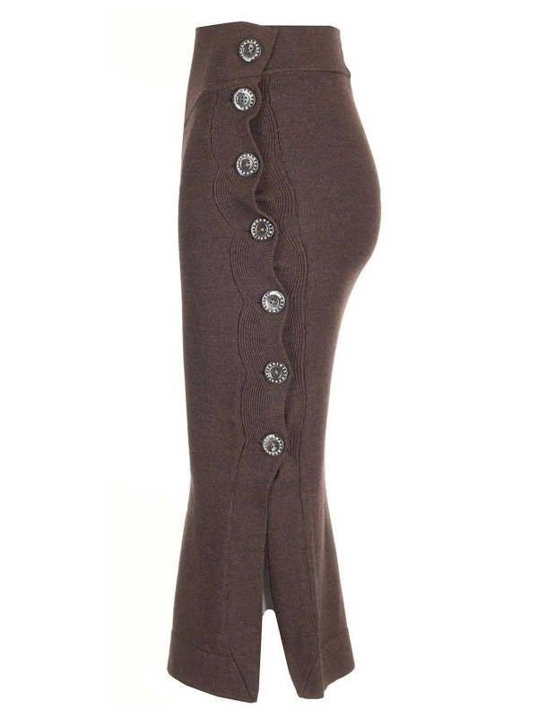 The Best Shops VIVIENNE WESTWOOD: Knee length skirts & Midi - Knitted Pencil Skirt