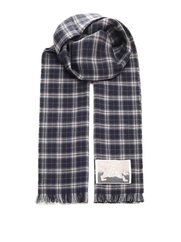 BURBERRY: Bufandas y pañuelos - Bufanda - Azul