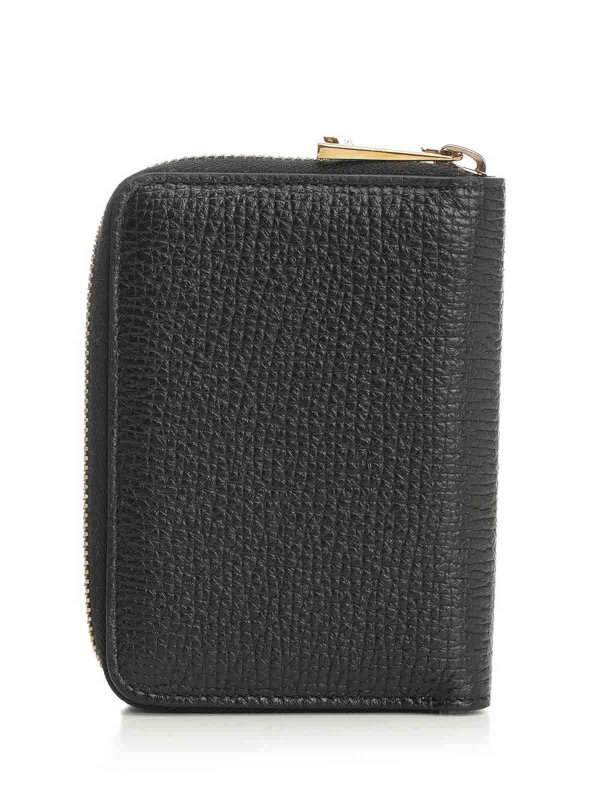 The Best Shops VERSACE: portafogli - Zip intorno al portafoglio in pelle