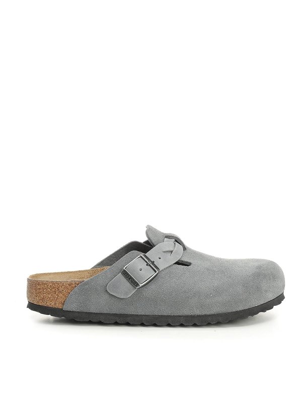 BIRKENSTOCK: mules shoes - Boston Suede Clogs