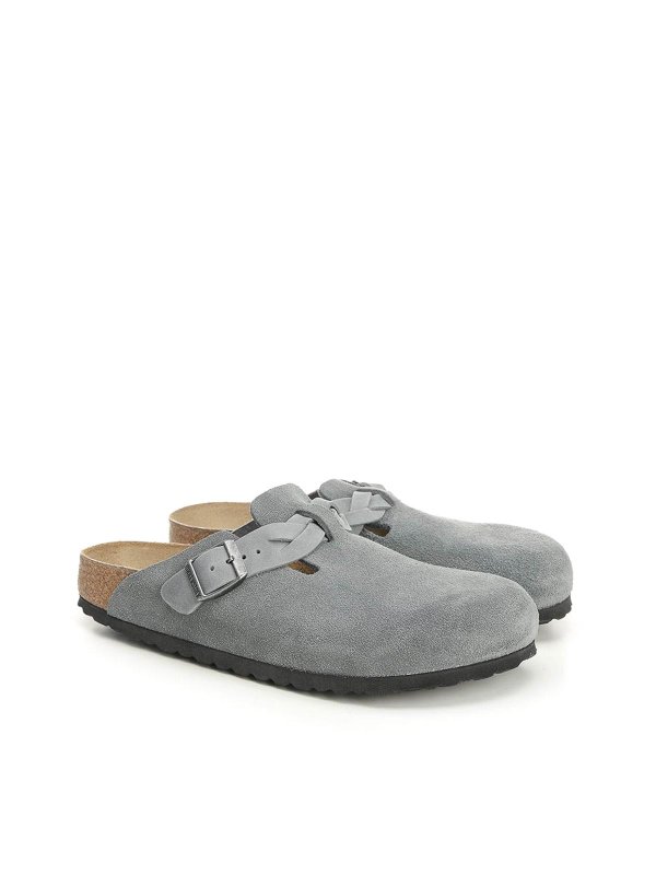 BIRKENSTOCK: mules shoes online - Boston Suede Clogs