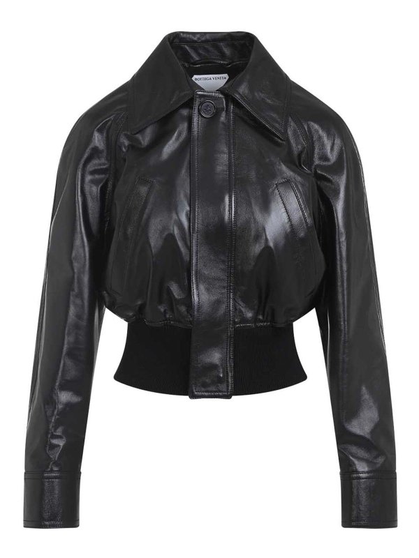 BOTTEGA VENETA: ボンバージャケット - ボンバージャケット - 黒