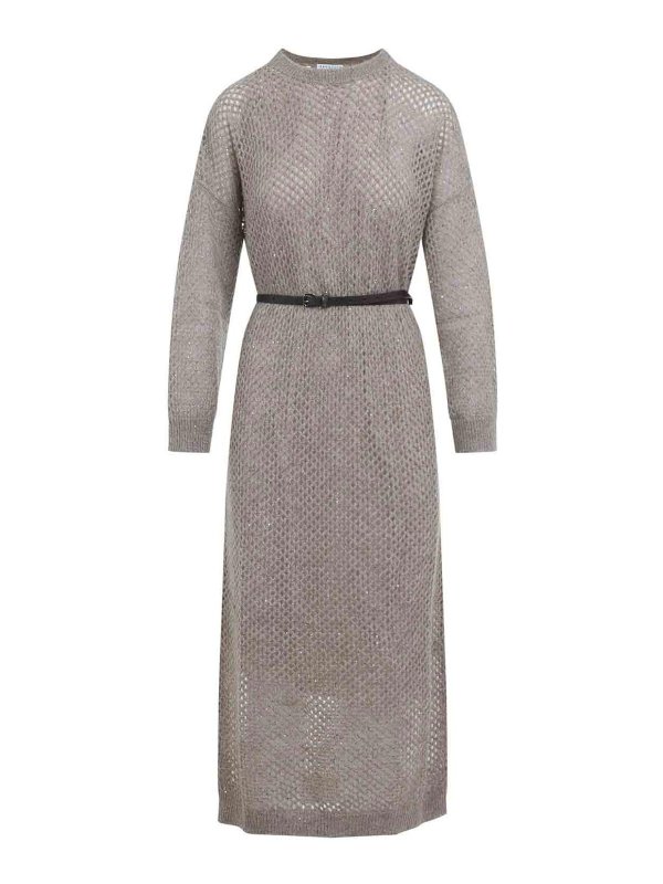 BRUNELLO CUCINELLI: maxi dresses - Knit Long Dress