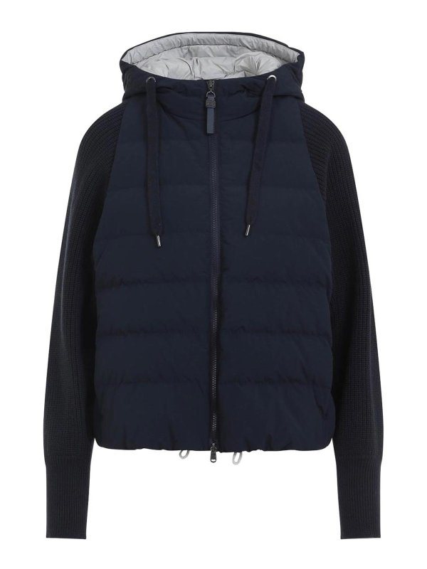 BRUNELLO CUCINELLI: Vestes-rembourrees - Blouson Rembourré - Bleu