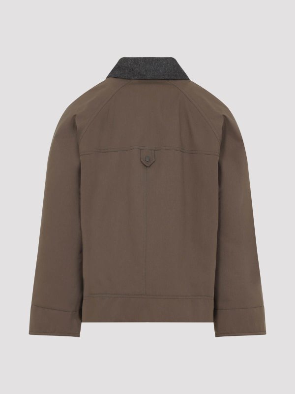 ジャケット BRUNELLO CUCINELLI Women Jackets MM5397907P C7539 BROWN Jacket with monili for Woman in Brown | Brunello Cucinelli
