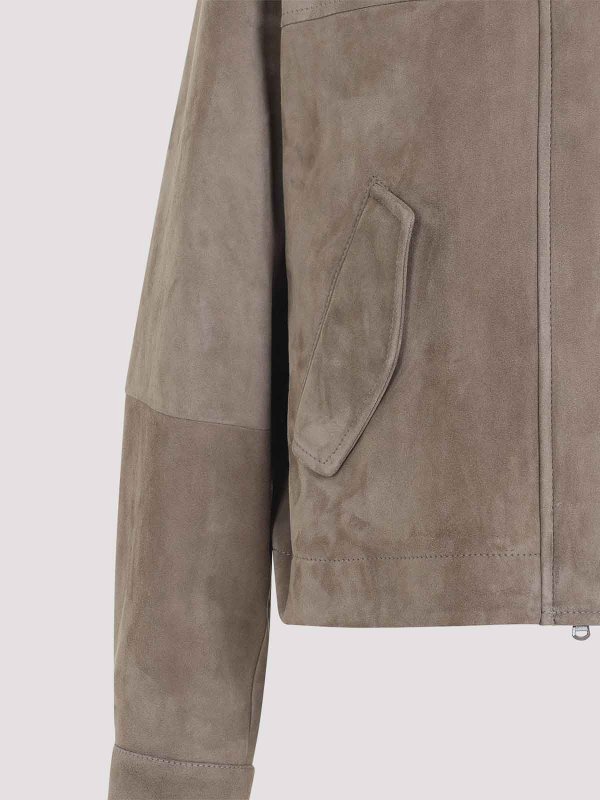 The Best Shops BRUNELLO CUCINELLI: Vestes en cuir - Blouson En Cuir - Marron