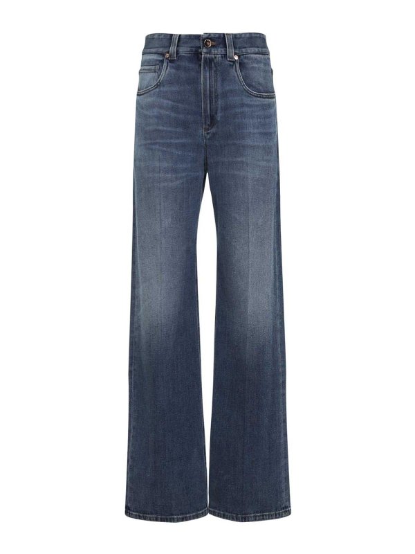 BRUNELLO CUCINELLI: ブーツカットジーンズ - ブーツカットジーンズ - ブルー