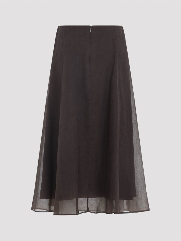 BRUNELLO CUCINELLI: Knee length skirts & Midi online - Silk Midi Skirt