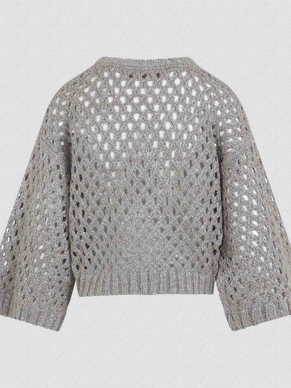 BRUNELLO CUCINELLI: Strickpullover mit Rundhalsausschnitt online - Rundhalspullover - Braun