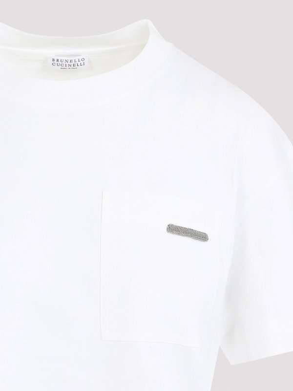 The Best Shops BRUNELLO CUCINELLI: T-shirts - T-Shirt - Weiß