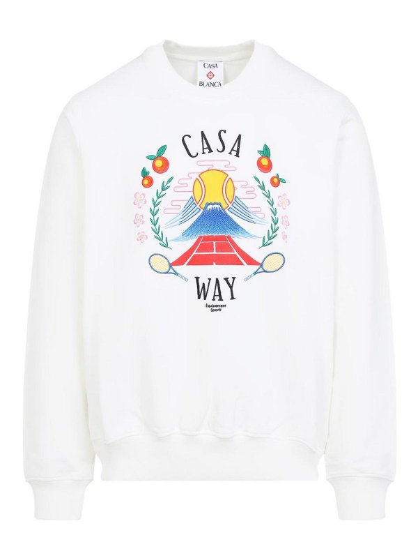 CASABLANCA: Sweatshirts und Pullover - Sweatshirt - Weiß