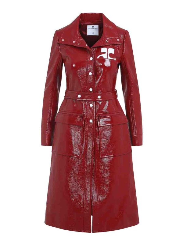 Courreges: Trenchcoats - Trenchcoat - Rot