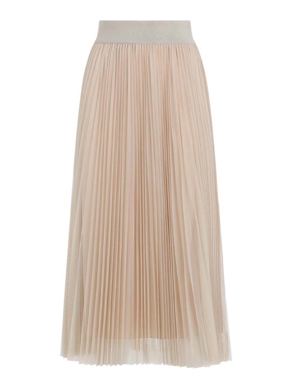 スカート FABIANA FILIPPI FW25 Wide tulle skirt (GND215F426 0157) Fabiana Filippi high-waisted Tulle Skirt | Neutrals | FARFETCH