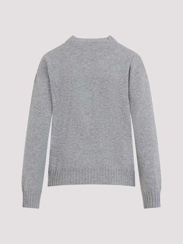 FABIANA FILIPPI: Strickpullover mit Rundhalsausschnitt online - Rundhalspullover - Taupe