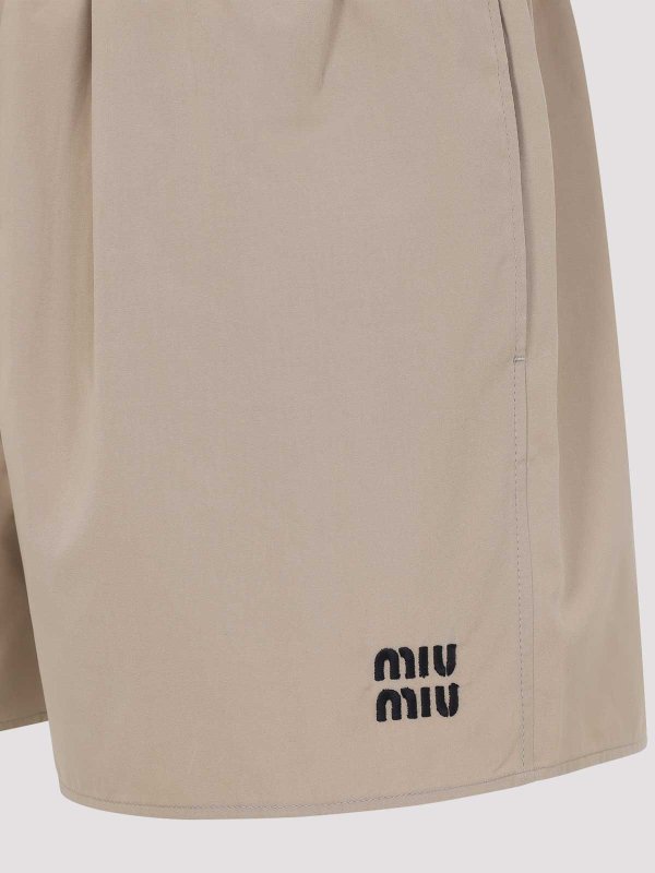 The Best Shops MIU MIU: Trousers Shorts - Cotton Shorts