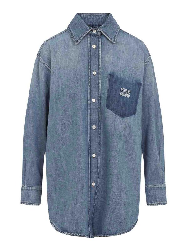 MIU MIU: shirts - Denim Shirt