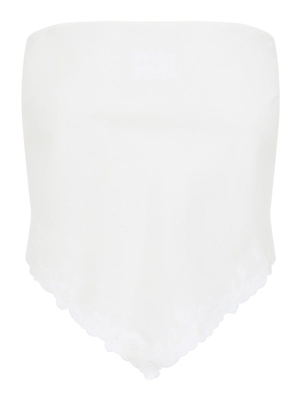 MIU MIU: Tops & Tank tops - Cotton And Linen Top