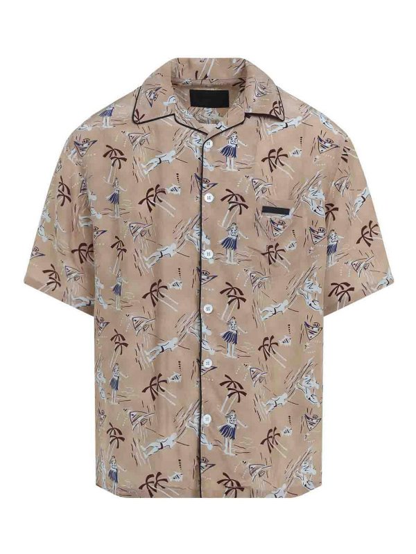 PRADA: shirts - Viscose And Silk Shirt