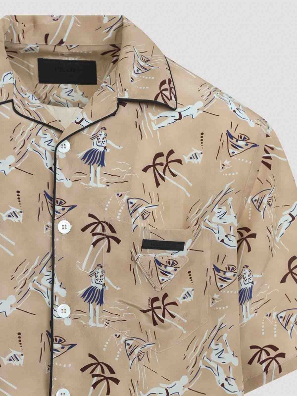 The Best Shops PRADA: shirts - Viscose And Silk Shirt