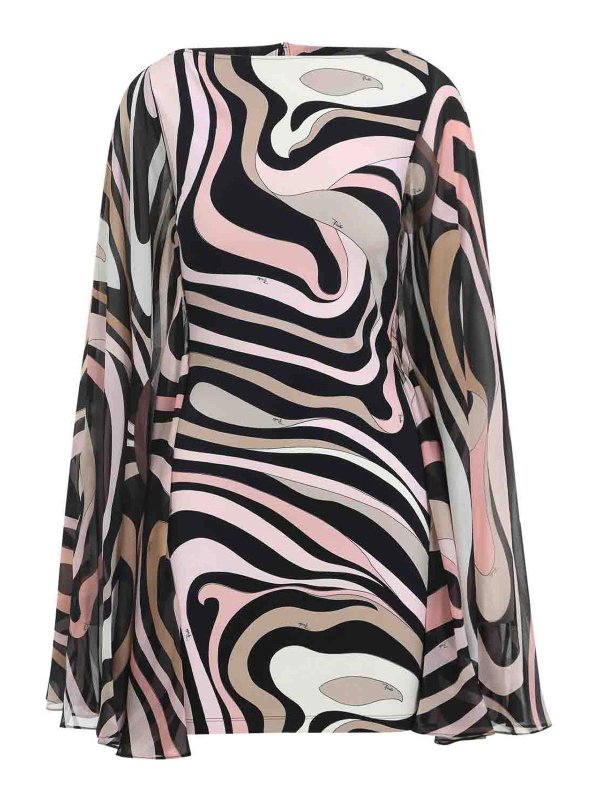 EMILIO PUCCI: Knielange Kleider - Knielanges Kleid - Schwarz