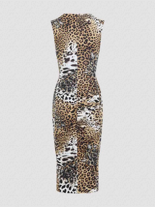 ROBERTO CAVALLI: Knielange Kleider online - Knielanges Kleid - Beige