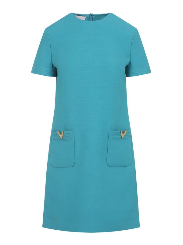 VALENTINO: short dresses - Virgin Wool Mini Dress