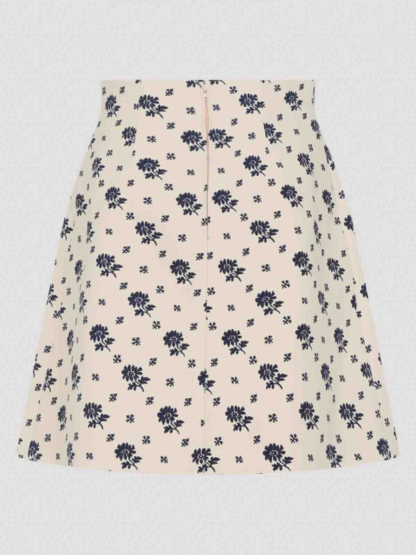 Valentino 膝丈/ミディスカート - ブルー|6B3RACJ2934BQ8