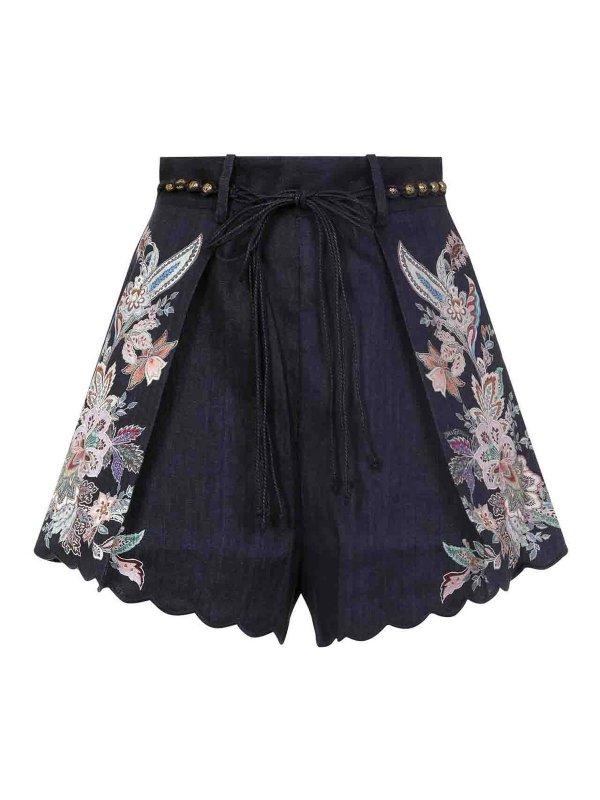 ZIMMERMANN: Trousers Shorts - Rhiannon Tuck Short