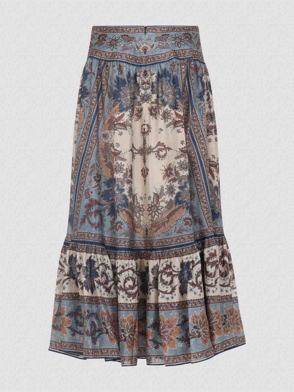 ZIMMERMANN: ニーレングススカート＆ミディ丈 online - 膝丈/ミディスカート - クリーム