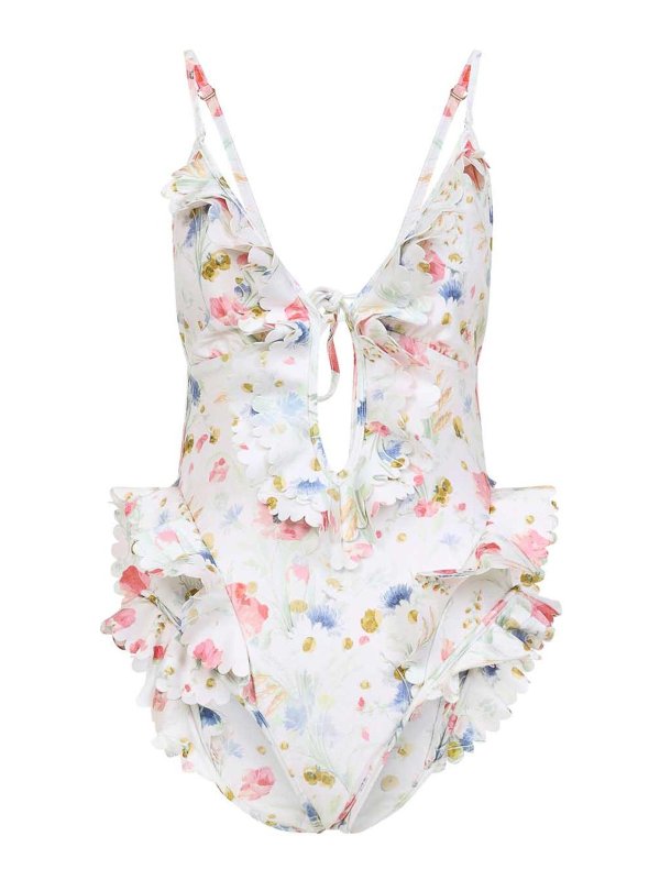 ZIMMERMANN: one-piece - Lucky Waterfall Frill One-Piece