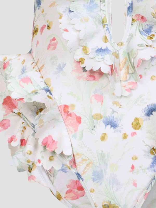 The Best Shops ZIMMERMANN: one-piece - Lucky Waterfall Frill One-Piece