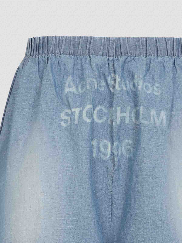 The Best Shops Acne Studios: トラウザーショーツ - ショートパンツ - ダークウォッシュ