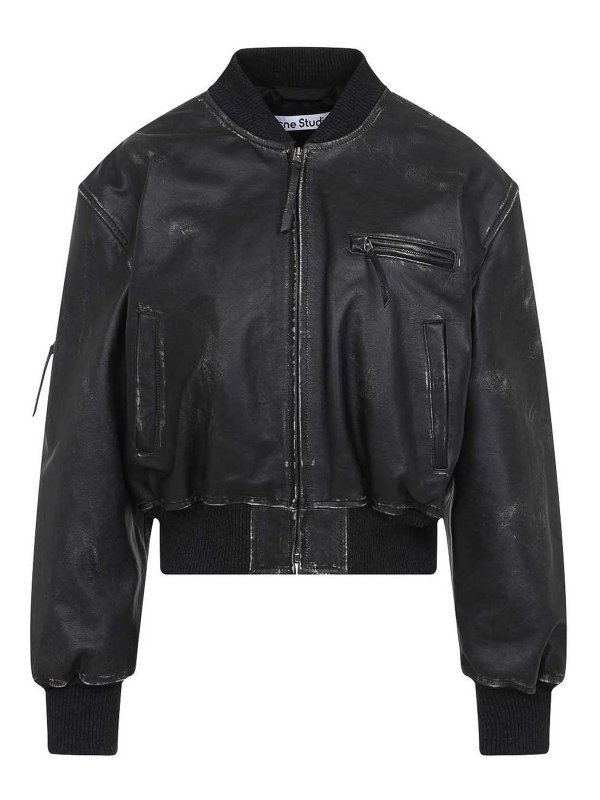 Acne Studios: giacche casual - Giacca di pelle