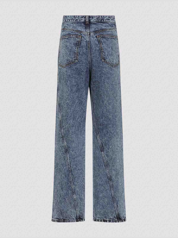 Alaïa: Jeans évasés online - Jean Bootcut - Beige Clair