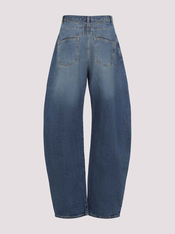 Alaïa: Jeans évasés online - Jean Bootcut - Beige Clair