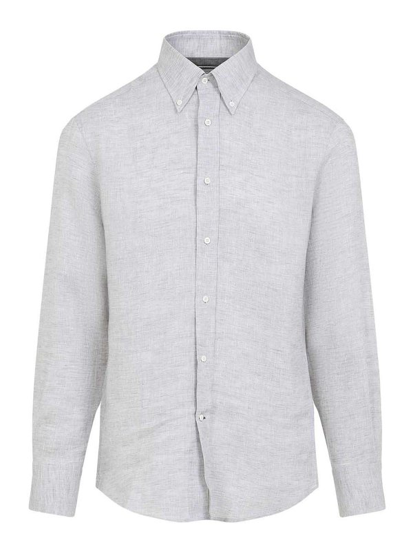 BRUNELLO CUCINELLI: Hemden - Hemd - Hellgrau