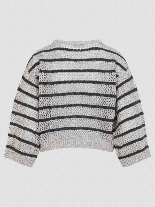 BRUNELLO CUCINELLI: Strickpullover mit Rundhalsausschnitt online - Rundhalspullover - Beige