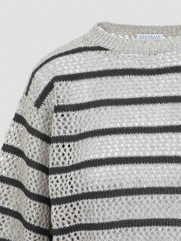 The Best Shops BRUNELLO CUCINELLI: Strickpullover mit Rundhalsausschnitt - Rundhalspullover - Beige