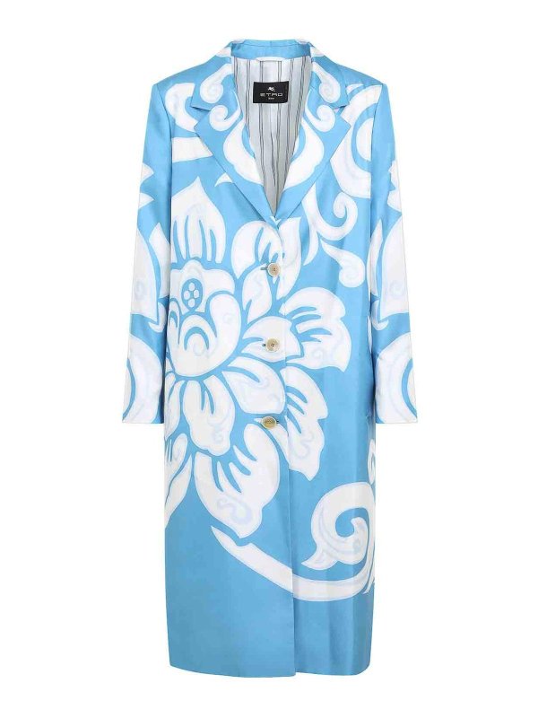 ETRO: short coats - Printed Caban